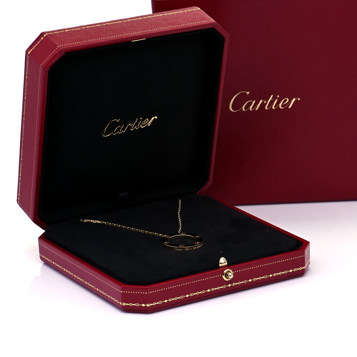 18K Yellow Gold LOVE Pendant Necklace