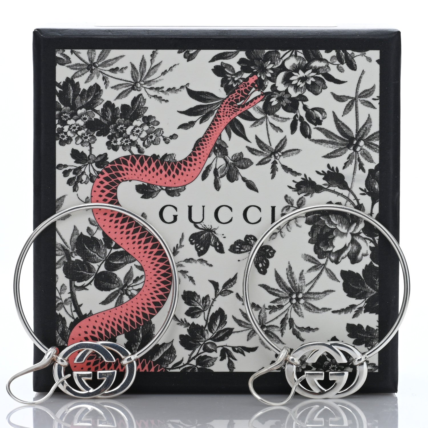 Gucci Sterling Silver Britt Hoop Earrings 4 of 4