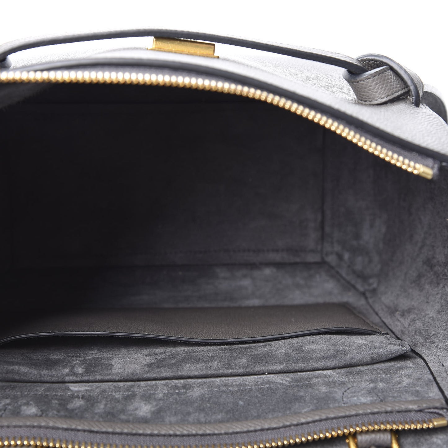 Baby Grained Calfskin Micro Belt Bag Grey