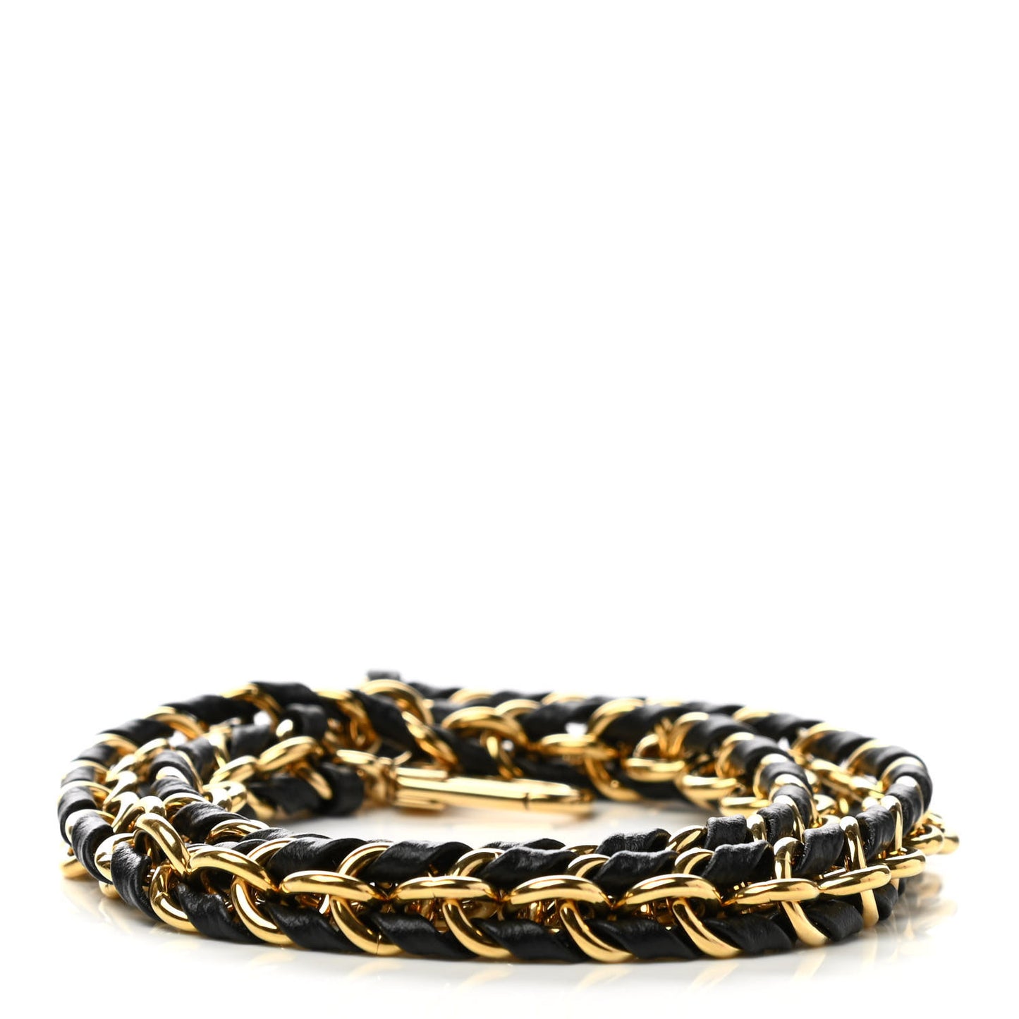 Calfskin Multi Pochette Chain Shoulder Strap Black Gold
