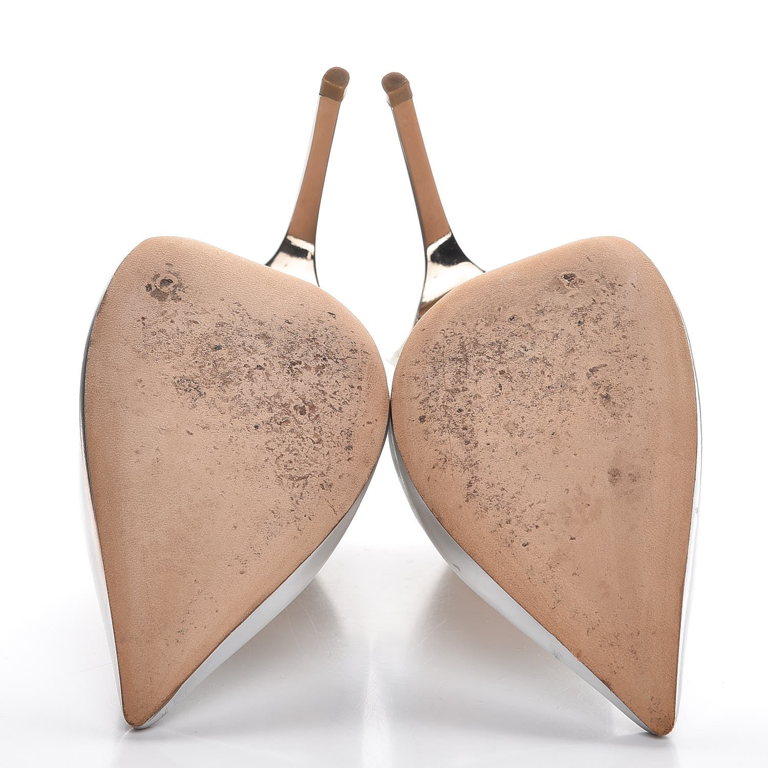 Jimmy Choo Mirror Calfskin Anouk 120 Pointed Toe Pumps 36 Silver 7 of 18