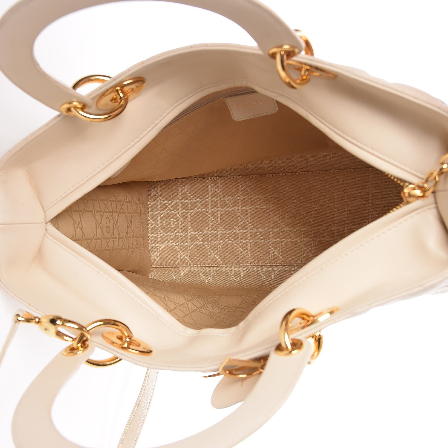 Christian Dior Lambskin Cannage Large Lady Dior Light Beige 5 of 20
