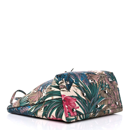 Salvatore Ferragamo Calfskin Tropical Print Studio Color Tote Multicolor 5 of 13