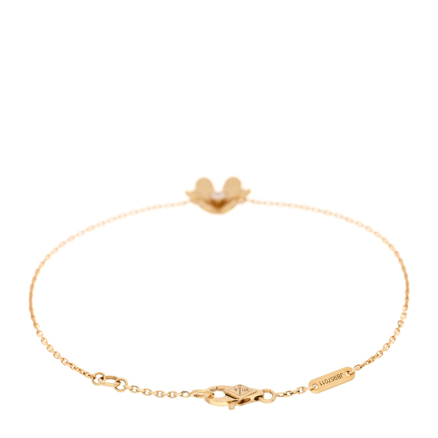 Van Cleef & Arpels 18K Yellow Gold Diamond Mini Frivole Bracelet 2 of 4