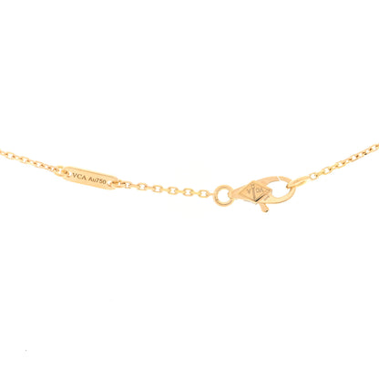 Van Cleef & Arpels 18K Yellow Gold Mother of Pearl Sweet Alhambra Pendant Necklace 4 of 5