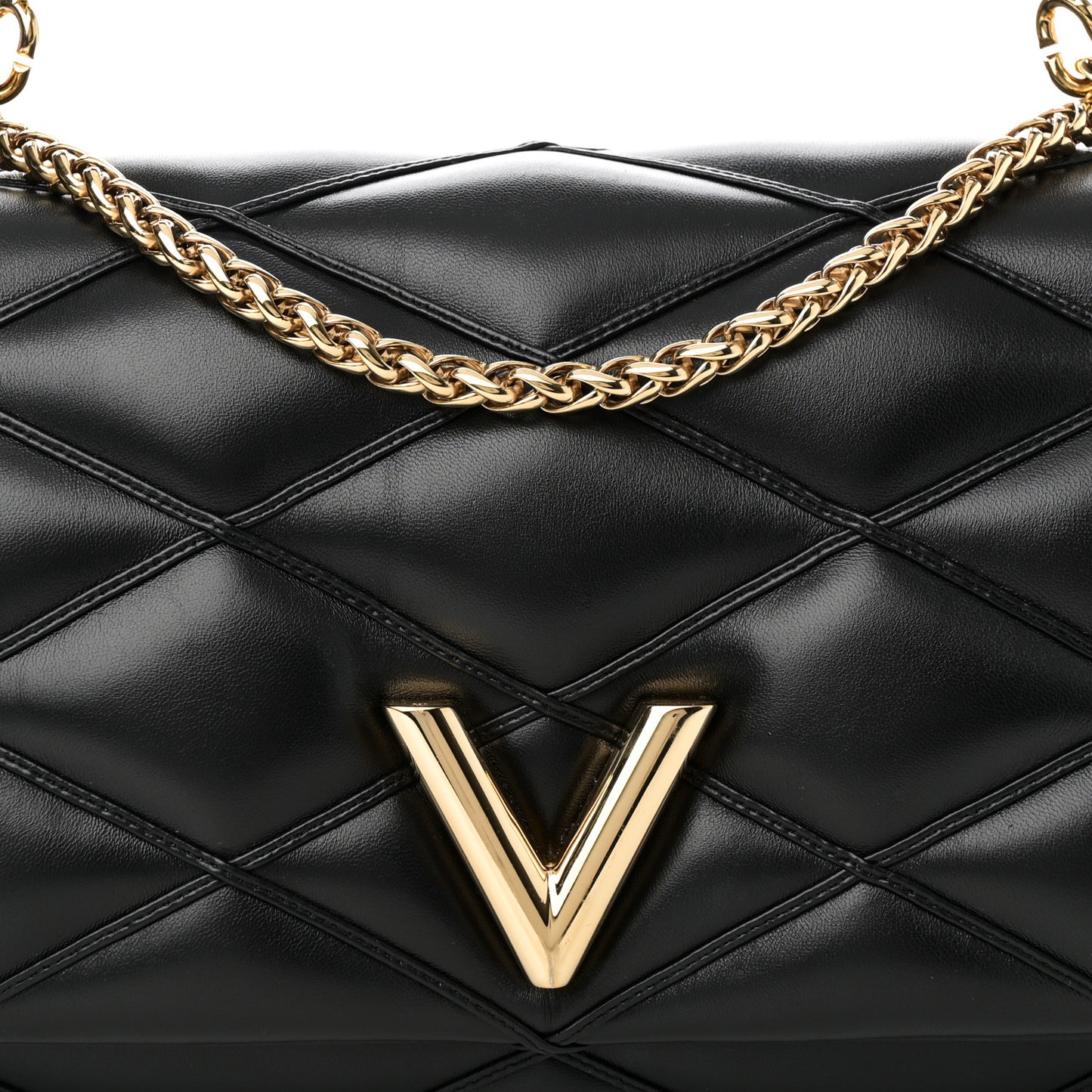 Lambskin Malletage Top Handle GO-14 GM Black