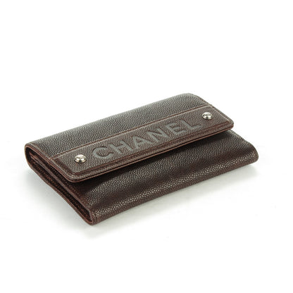 Chanel Caviar Small Flap Wallet Dark Brown 4 of 8