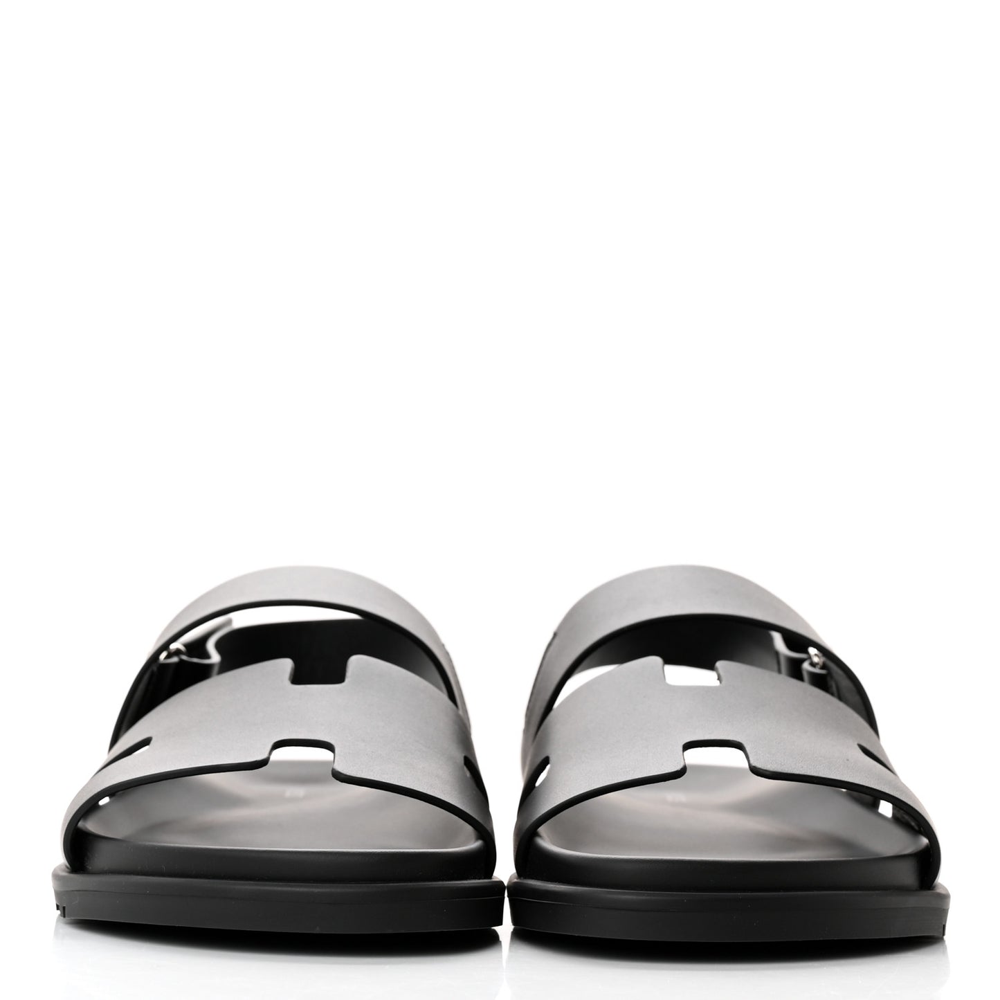 Calfskin Mens Genius Sandals 41.5 Black