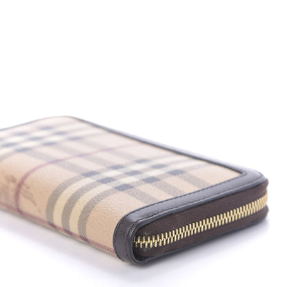 Burberry Haymarket Check Large Ziggy Zip Around Wallet Chocolate 7 of 9