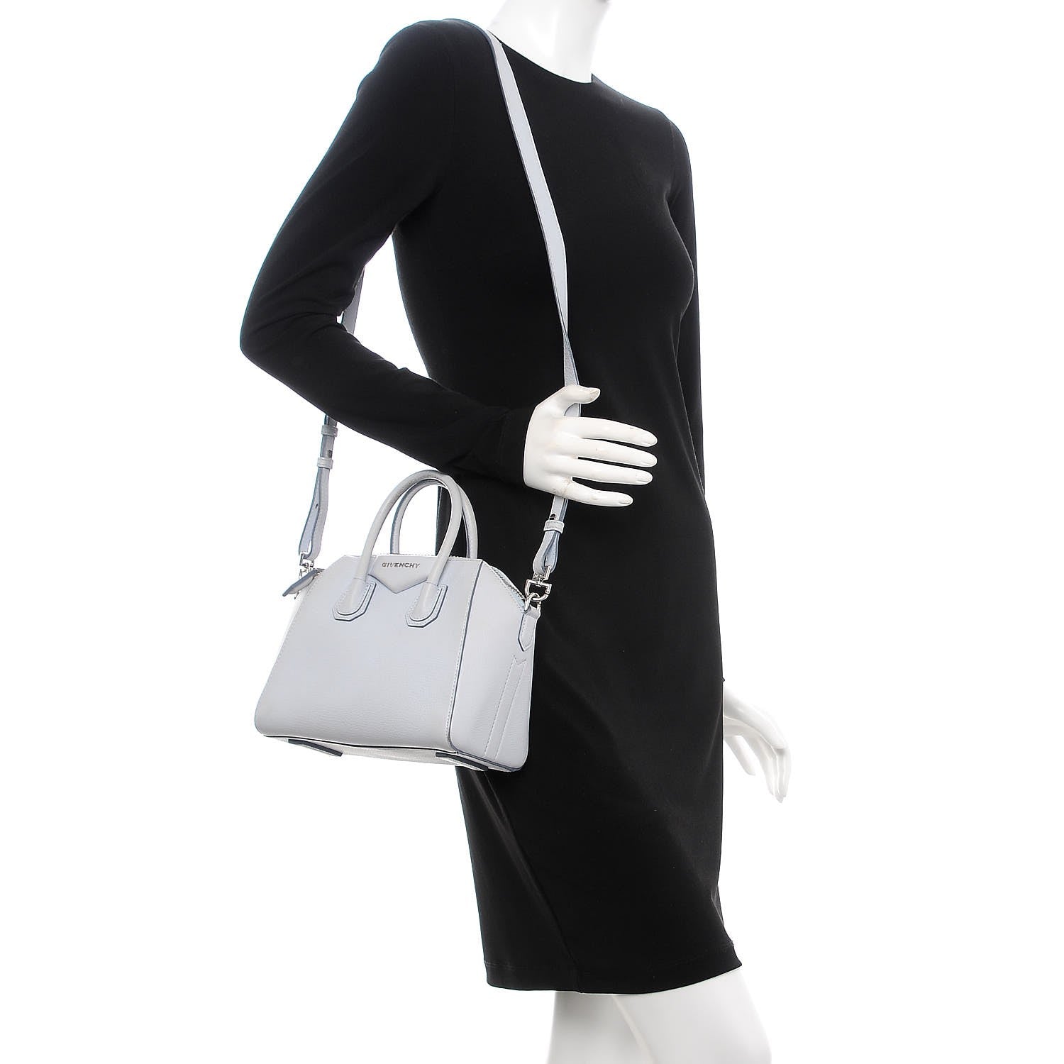 Givenchy Sugar Goatskin Mini Antigona Light Blue 2 of 20