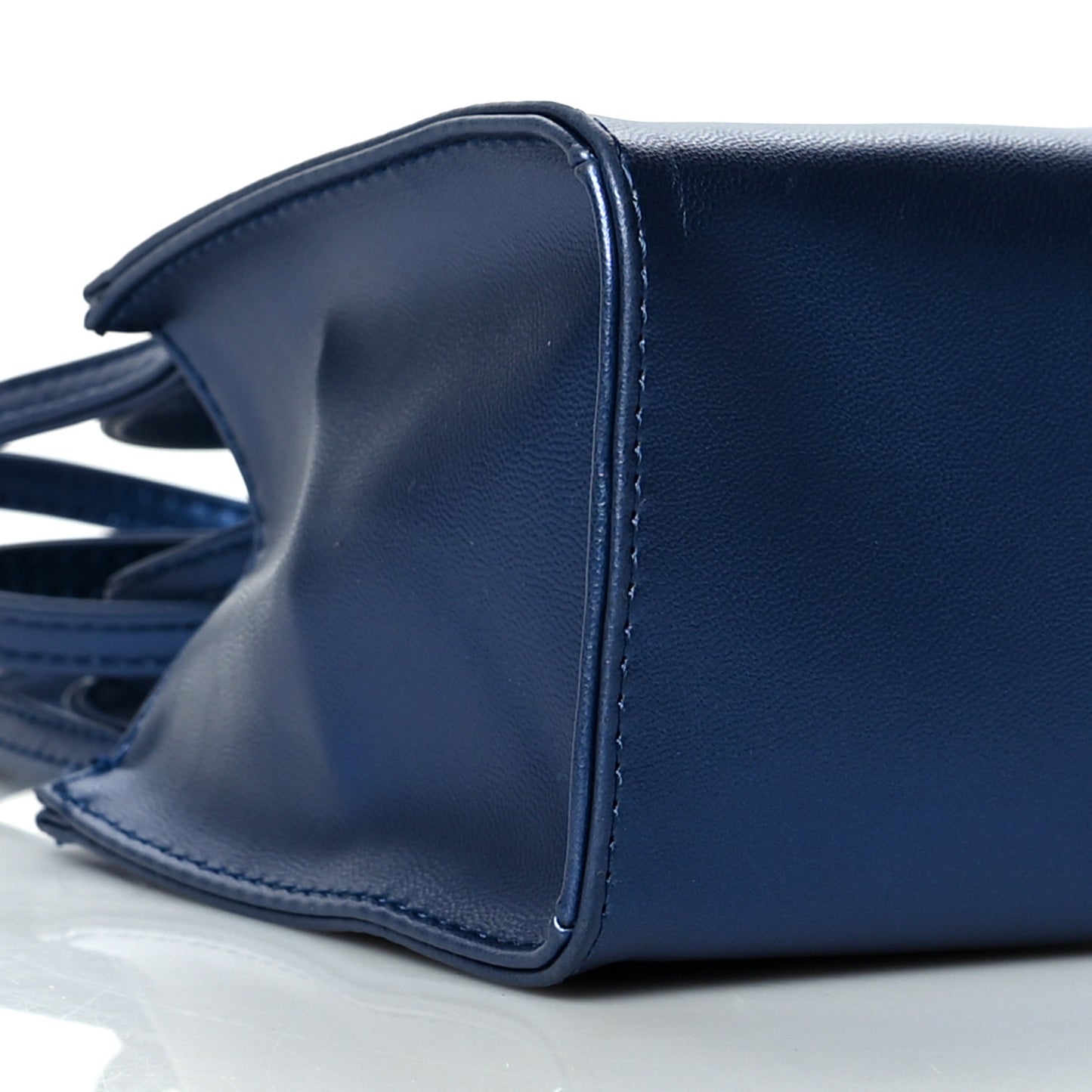 Vegan Leather Small Shopping Bag Cobalt