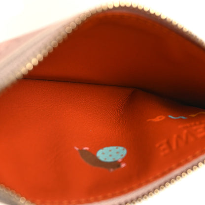Loewe X SUNA FUJITA Satin Calfskin Hamster Zipped Card Coin Holder Talc 5 of 7