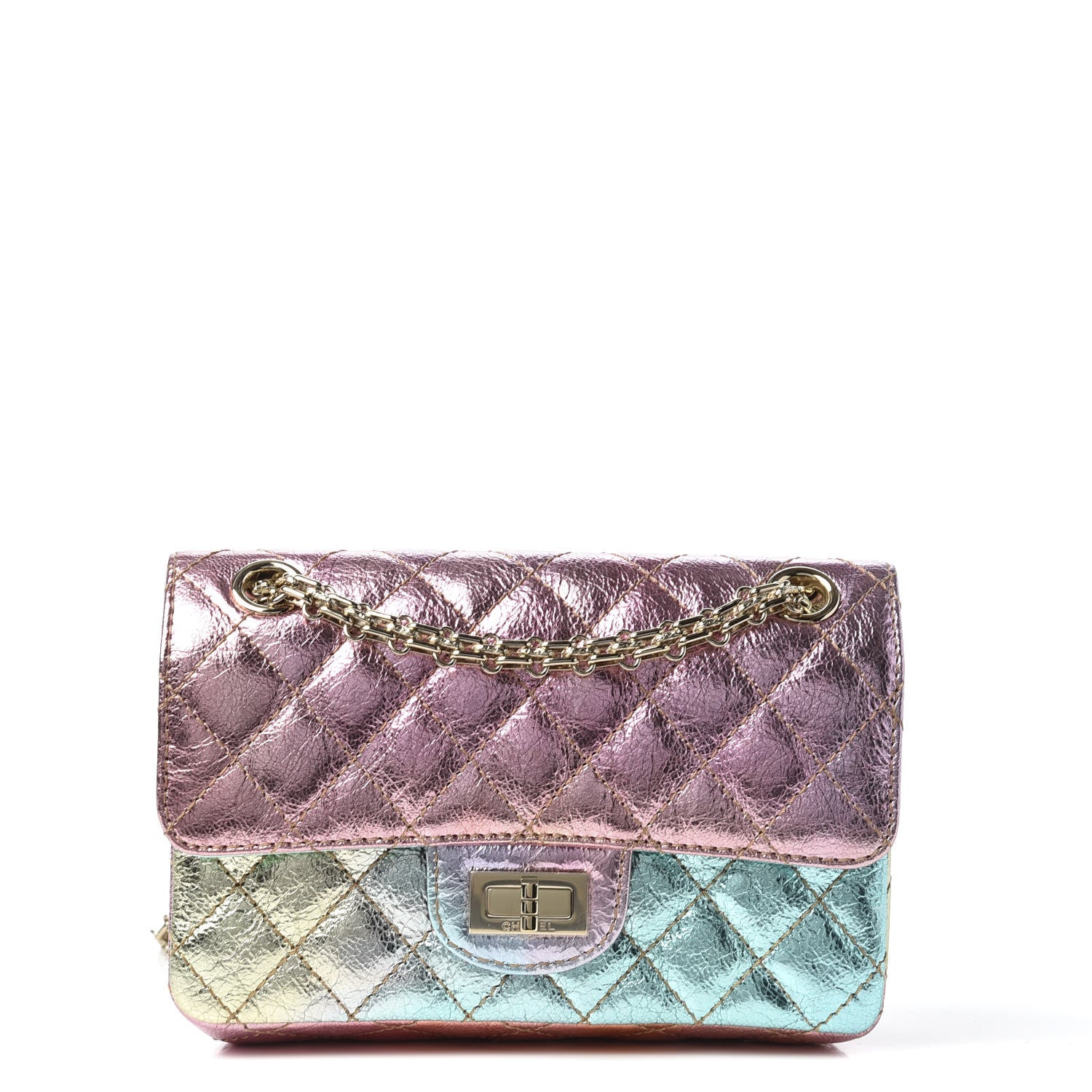 Chanel Metallic Goatskin Quilted Mini 2.55 Reissue Flap Multicolor 1 of 10