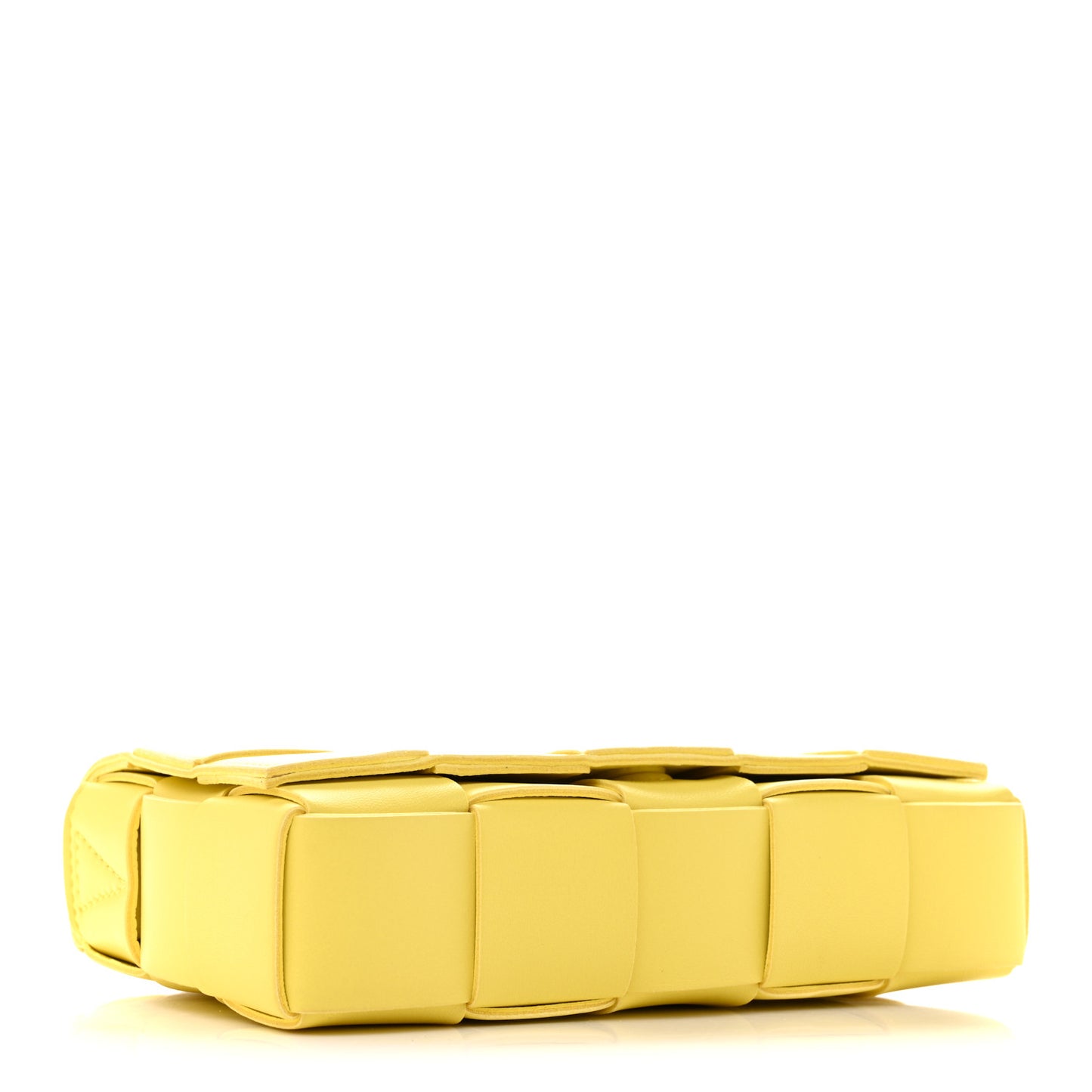 Lambskin Maxi Intrecciato Small Cassette Crossbody Bag Lemonade