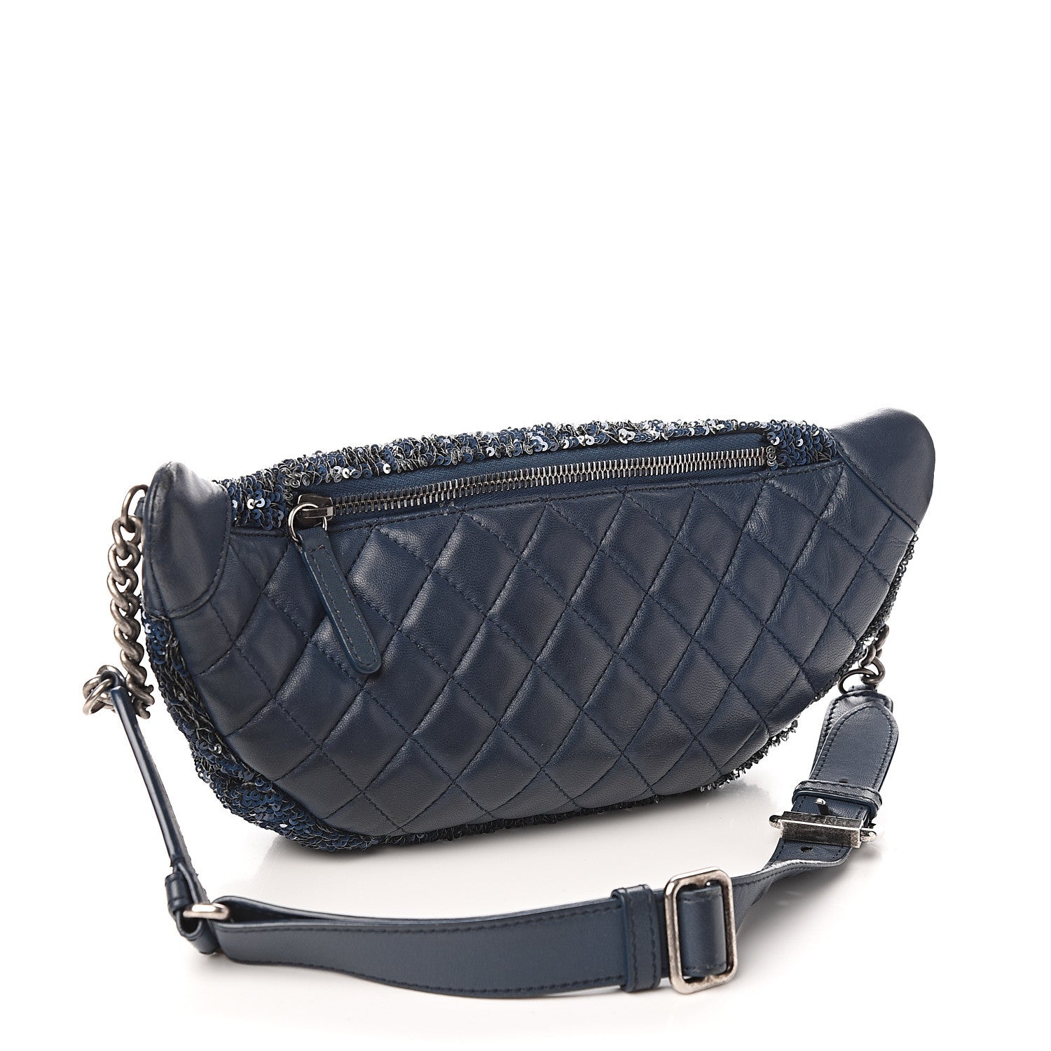 Chanel Sequin Coco Cuba Waist Bag Fanny Pack Blue Pink 2 of 10