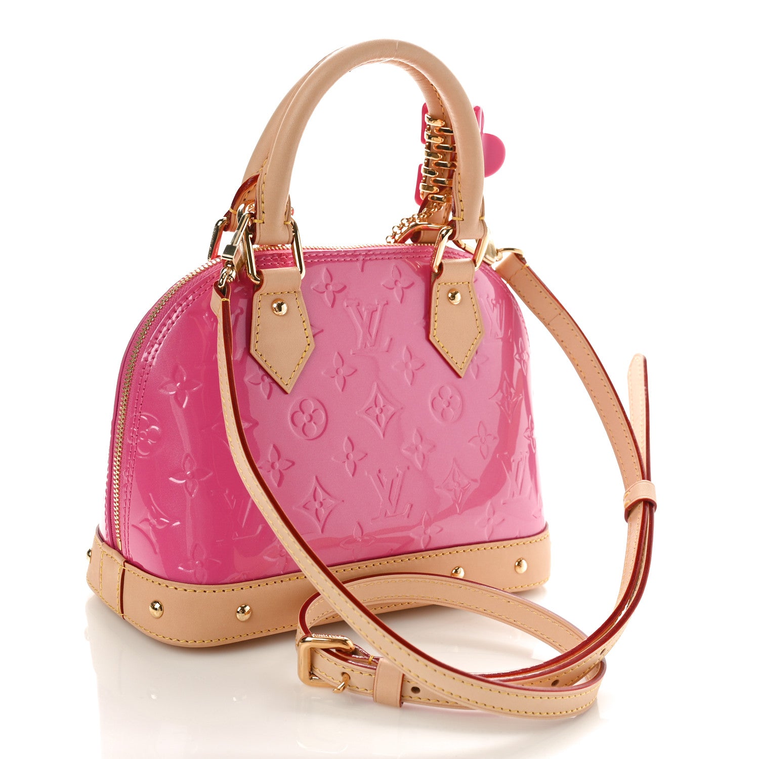 Louis Vuitton Vernis Alma BB Neon Pink 3 of 8