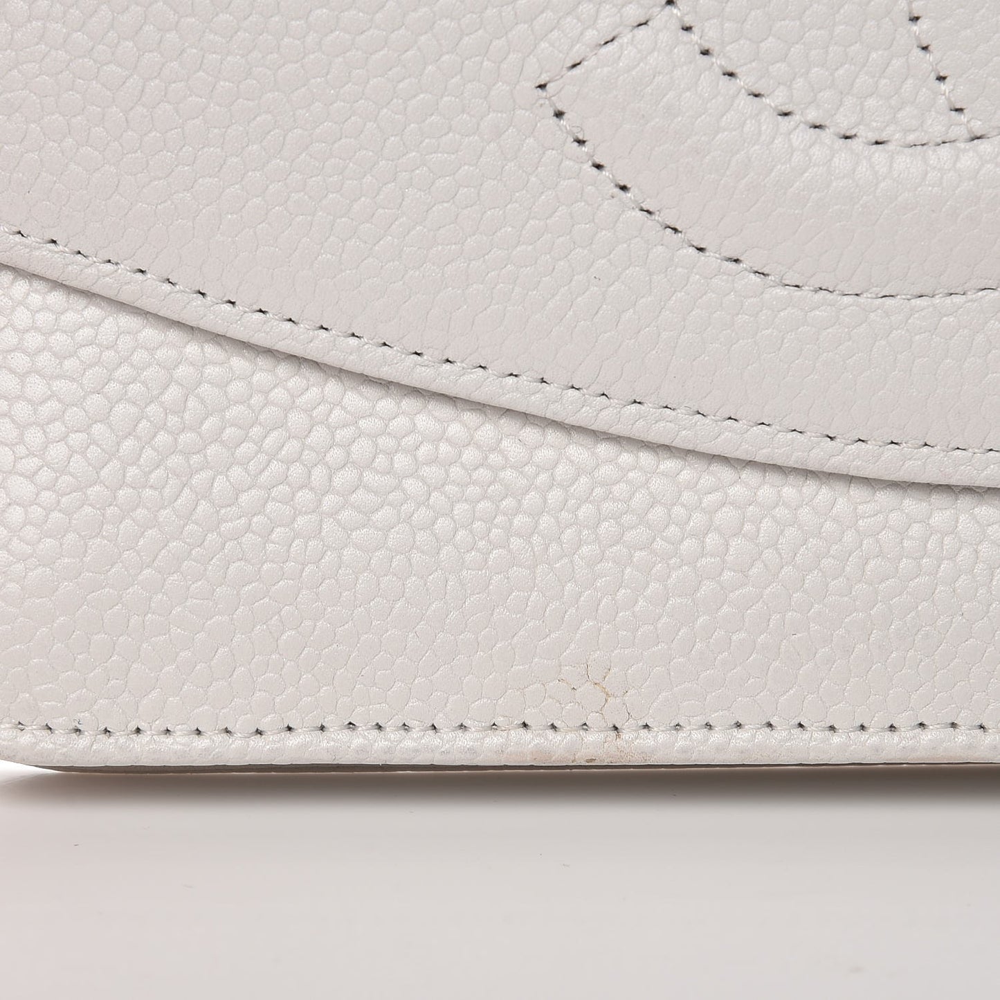 Caviar Timeless CC Wallet on Chain WOC White