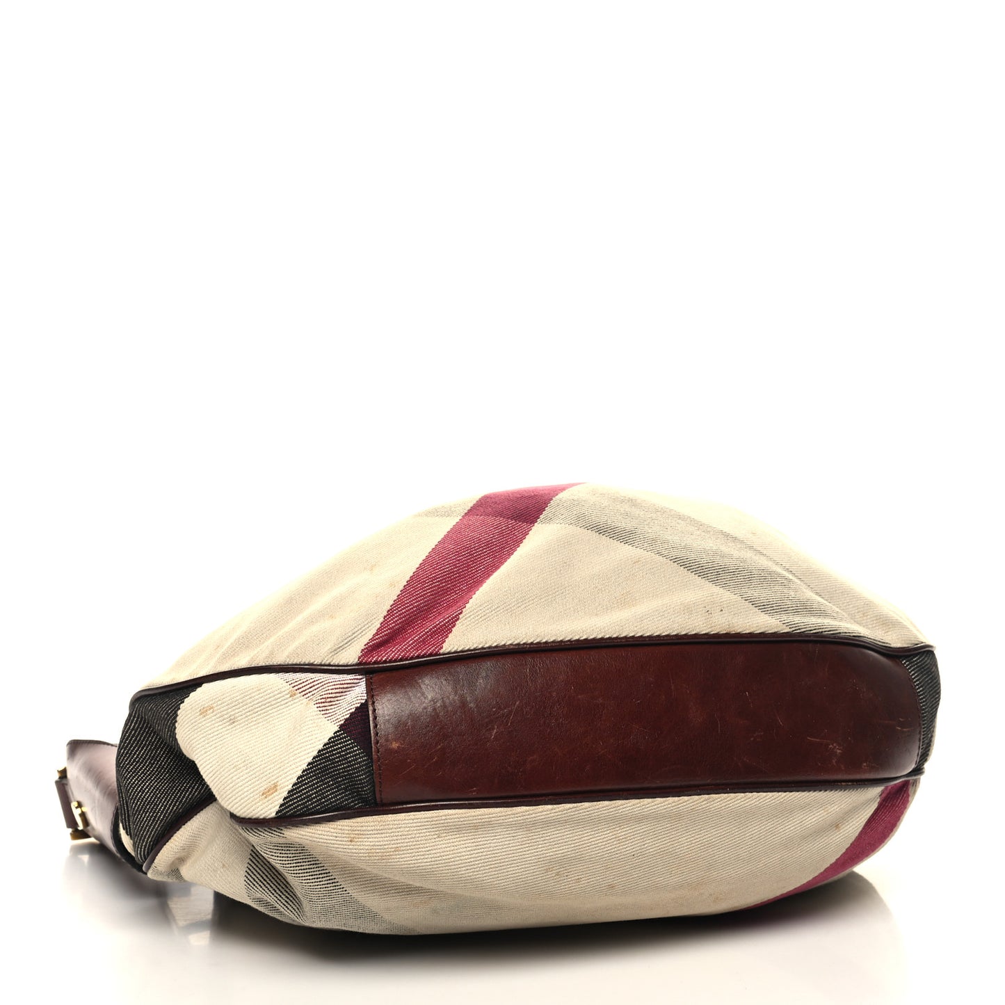 Canvas Mega Nova Check Warrior Shoulder Bag Brown