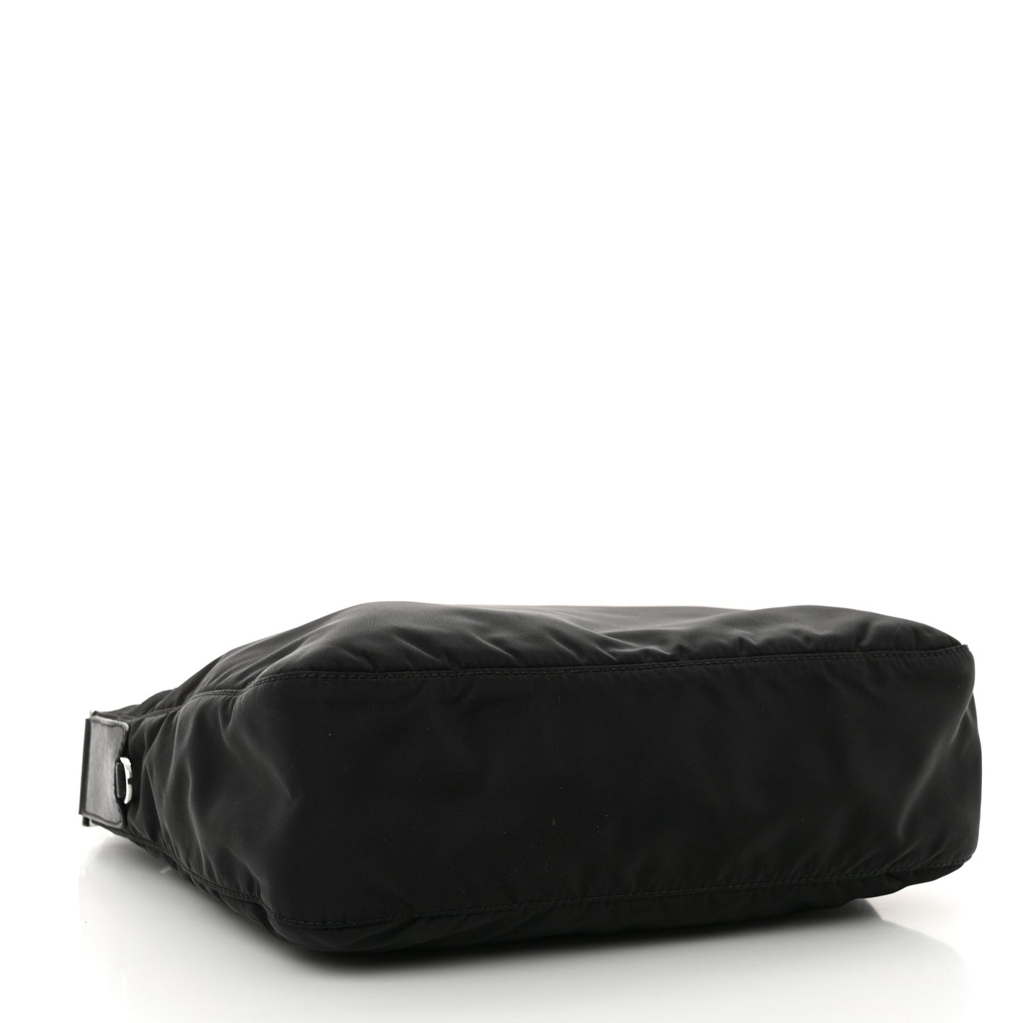 Re-Nylon Vela Saffiano Pocket Double Zip Messenger Bag Black