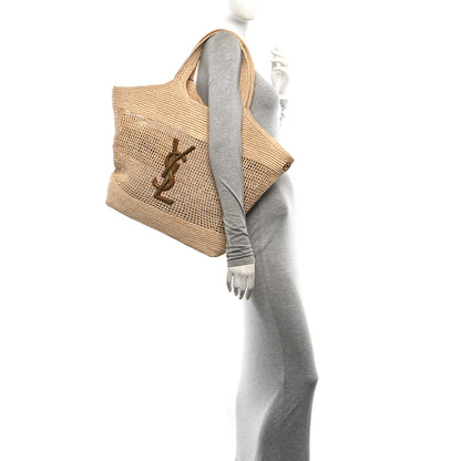 Saint Laurent Raffia Icare Shopping Tote Natural 2 of 12
