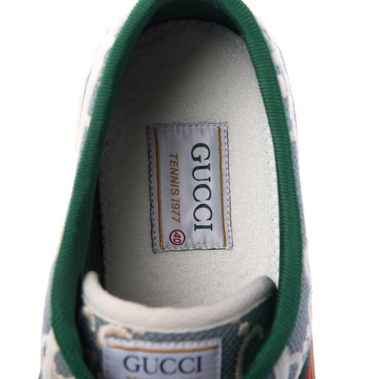Gucci Cotton GG Monogram Web Womens 1977 Tennis Sneakers 40 Philod Ivory Mystic White 5 of 7