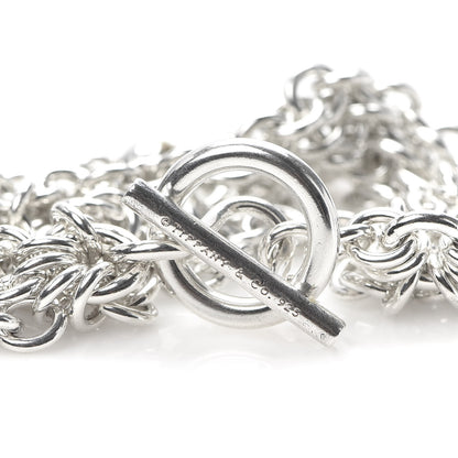 Tiffany Sterling Silver Multi Strand Puff Heart Bracelet 4 of 4