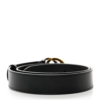 Gucci Plutone Calfskin Interlocking G 30mm Belt 80 32 Black 2 of 5