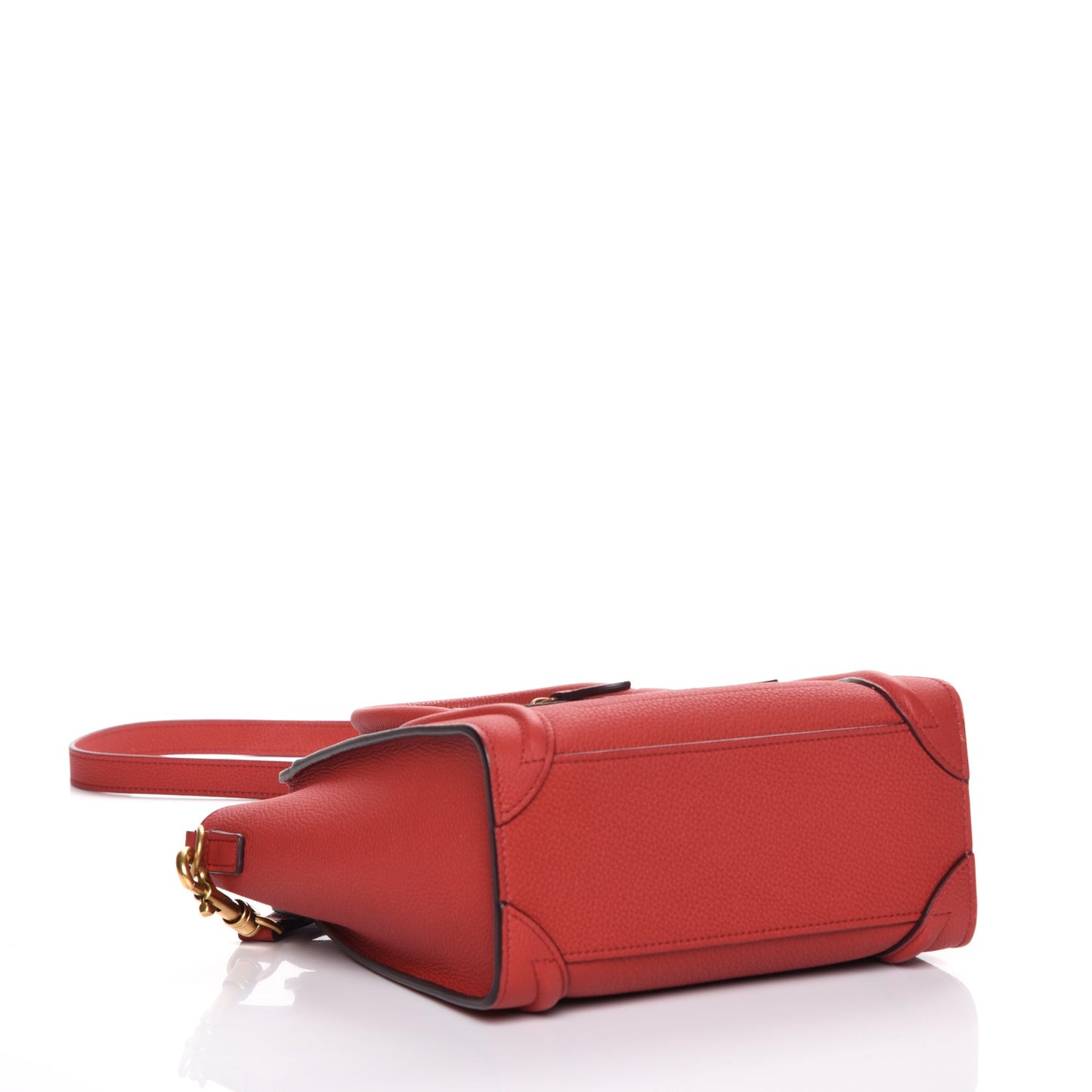 Baby Grained Calfskin Nano Luggage Red
