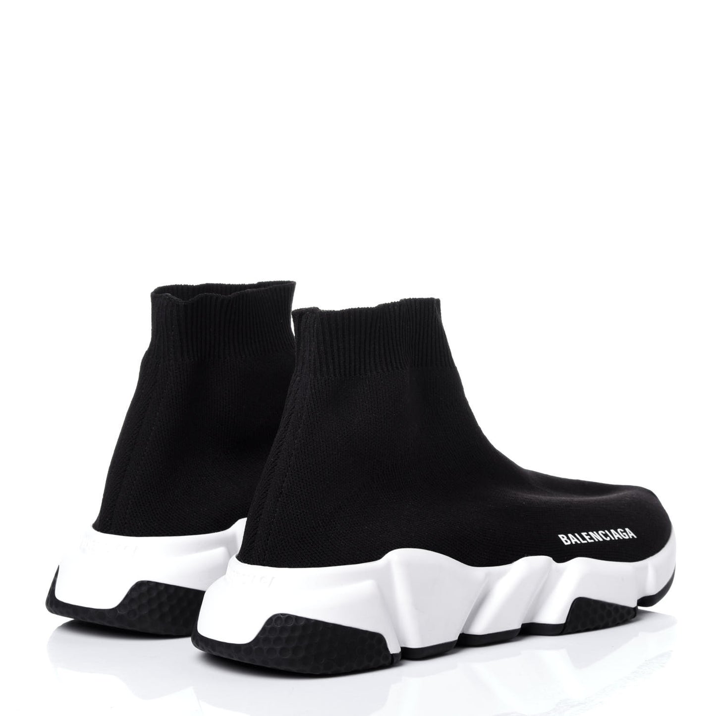 Neoprene Knit Womens Speed Sneakers 37 Black White