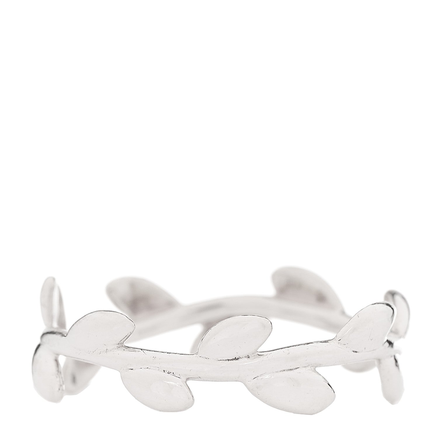 Tiffany Sterling Silver Paloma Picasso Narrow Olive Leaf Band Ring 54 7 1 of 4