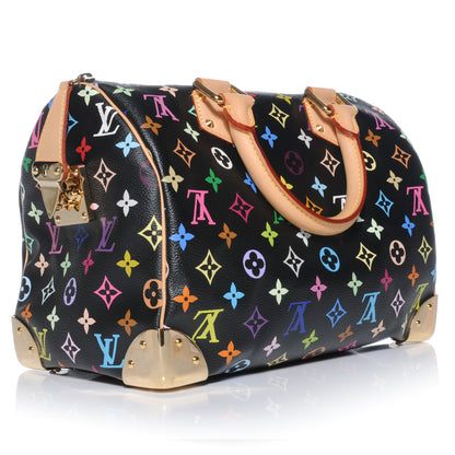 Louis Vuitton Monogram Multicolor Speedy 30 Black 3 of 7