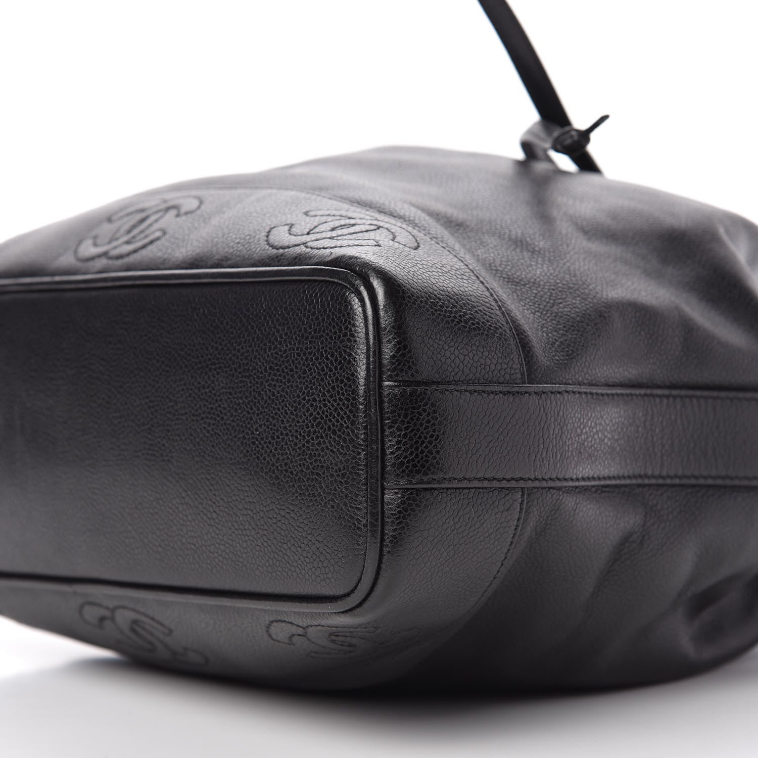 Chanel Caviar CC Drawstring Shoulder Bag Black 8 of 10