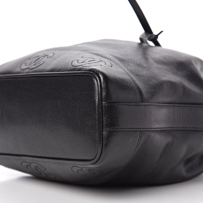 Chanel Caviar CC Drawstring Shoulder Bag Black 8 of 10