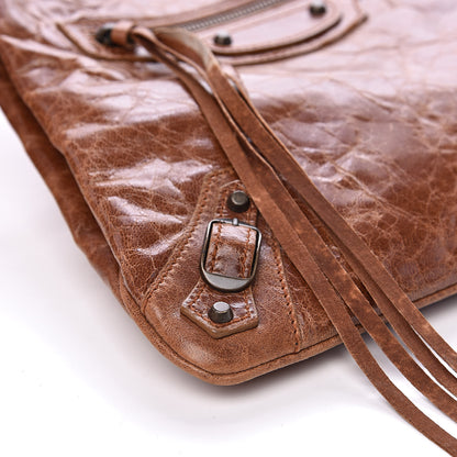 Balenciaga Chevre Small Aumonière Wristlet Cognac 8 of 10