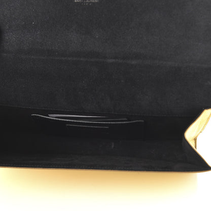 Saint Laurent Metallic Calfskin Monogram Large Belle De Jour Clutch Gold 5 of 9