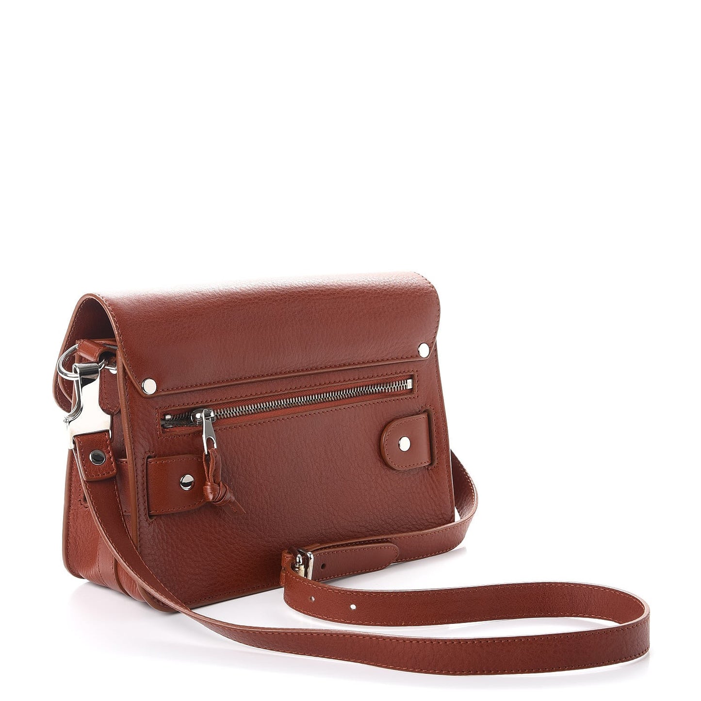 Calfskin Mini PS11 Classic Shoulder Bag Saddle