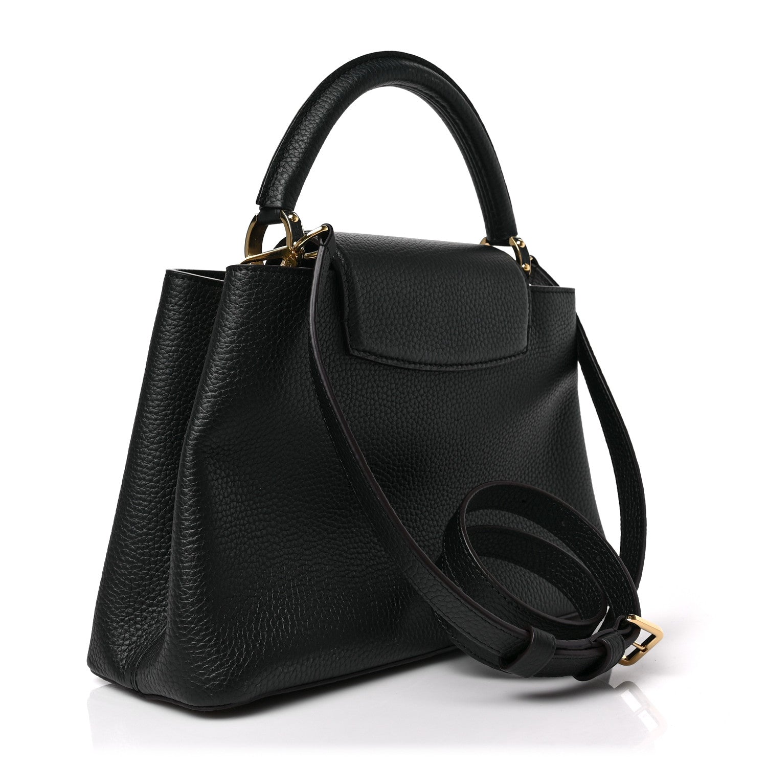 Louis Vuitton Taurillon Capucines PM Black 3 of 8