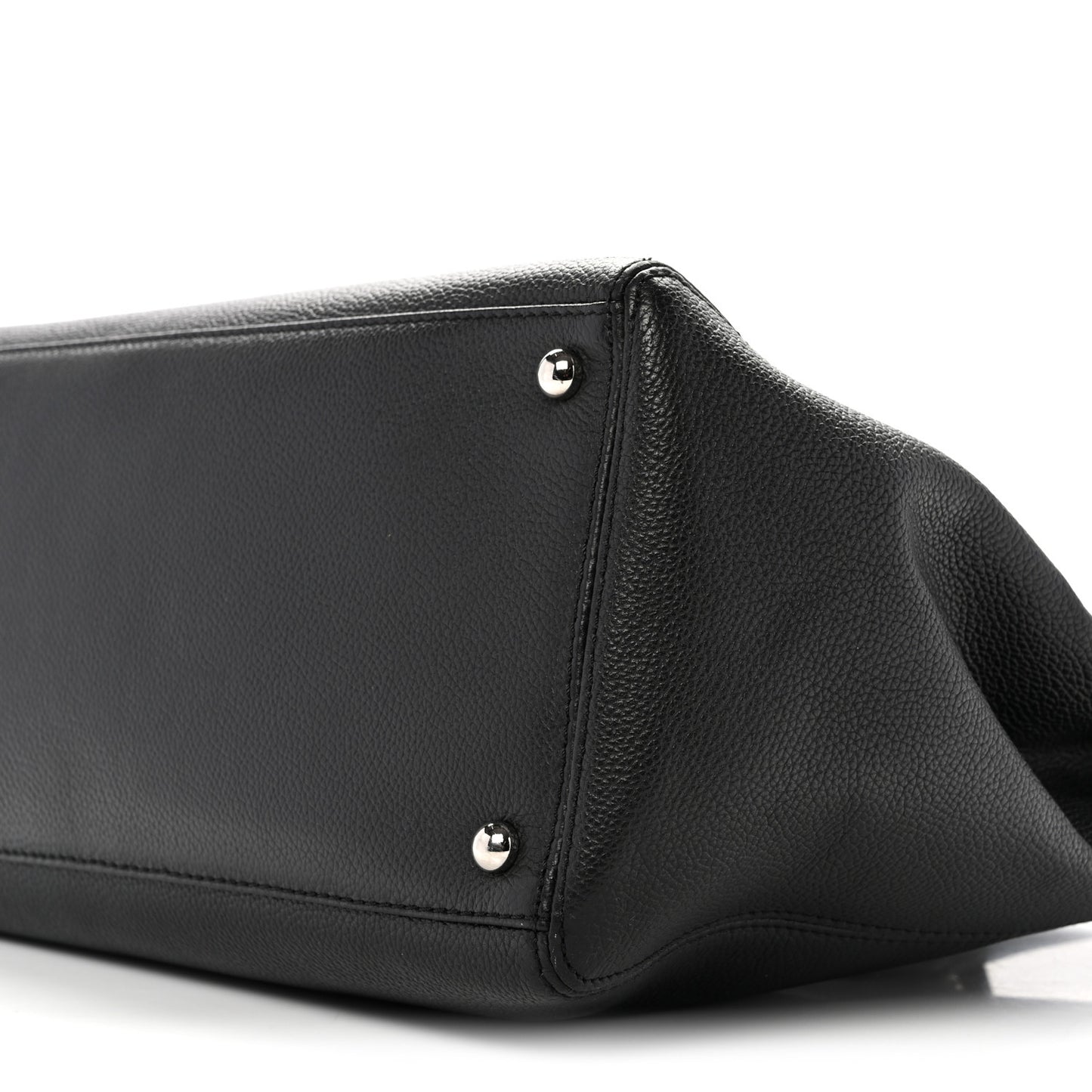 Calfskin Cerf Executive Shopper Tote Black