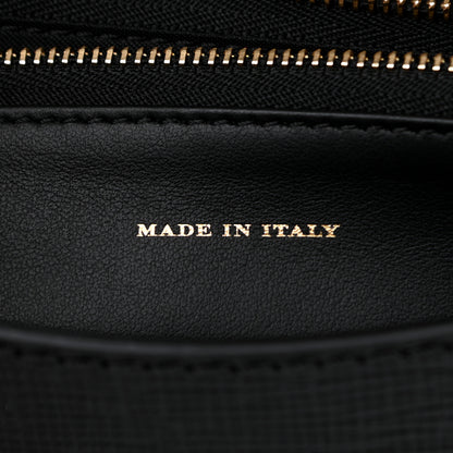 Burberry House Check Bridle Calfskin Small Madison Buckle Bag Black 6 of 9