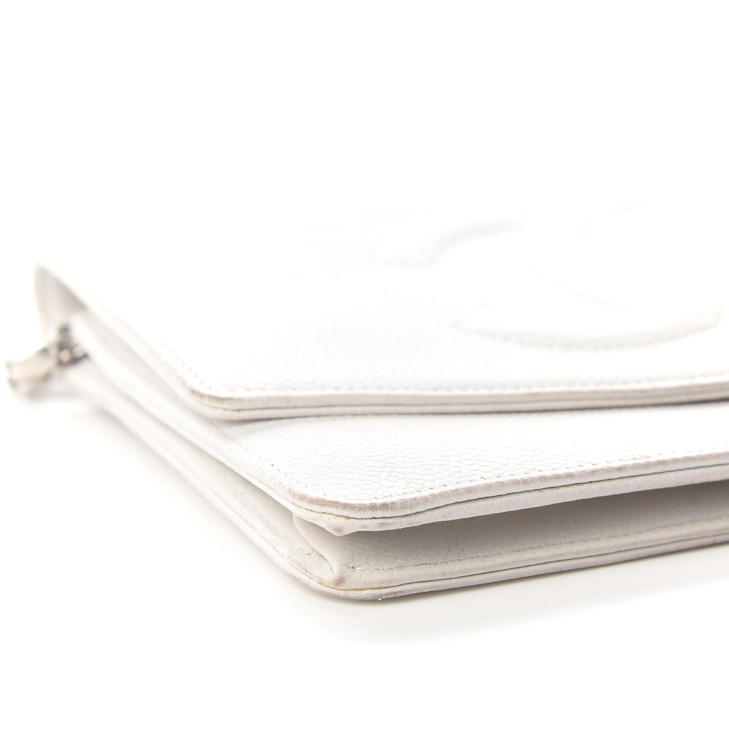 Caviar Timeless CC Wallet on Chain WOC White
