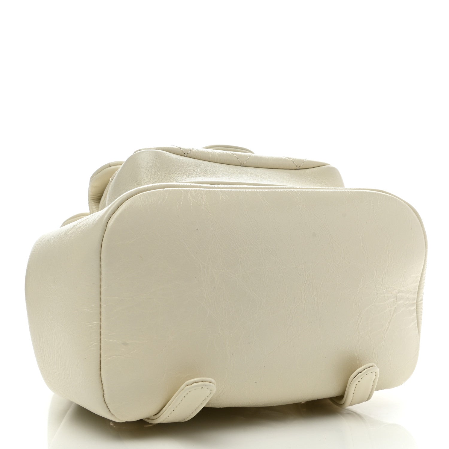 Chanel Glazed Aged Calfskin Quilted Small Duma Drawstring Backpack White 4 of 11