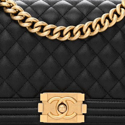 Chanel Caviar Quilted Medium Boy Flap Black 8 of 11