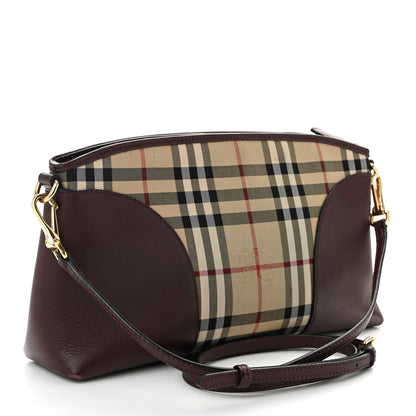 Burberry Horseferry Check Small Chichester Crossbody Clutch Bag Burgundy 3 of 12