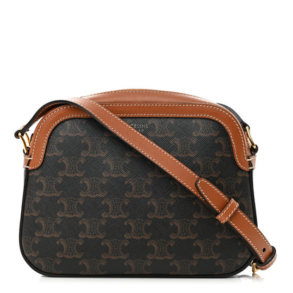 Celine Triomphe Canvas Small Camera Bag Tan 1 of 10