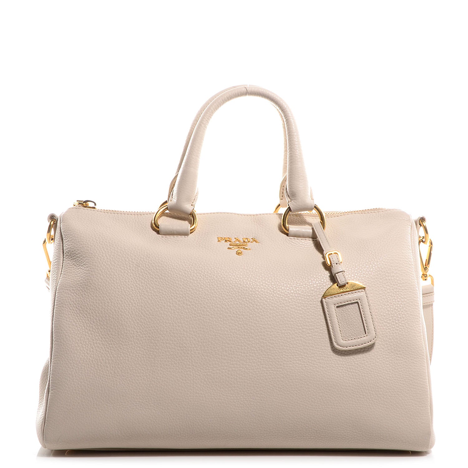 Prada Vitello Daino Zip Tote Talco 1 of 14