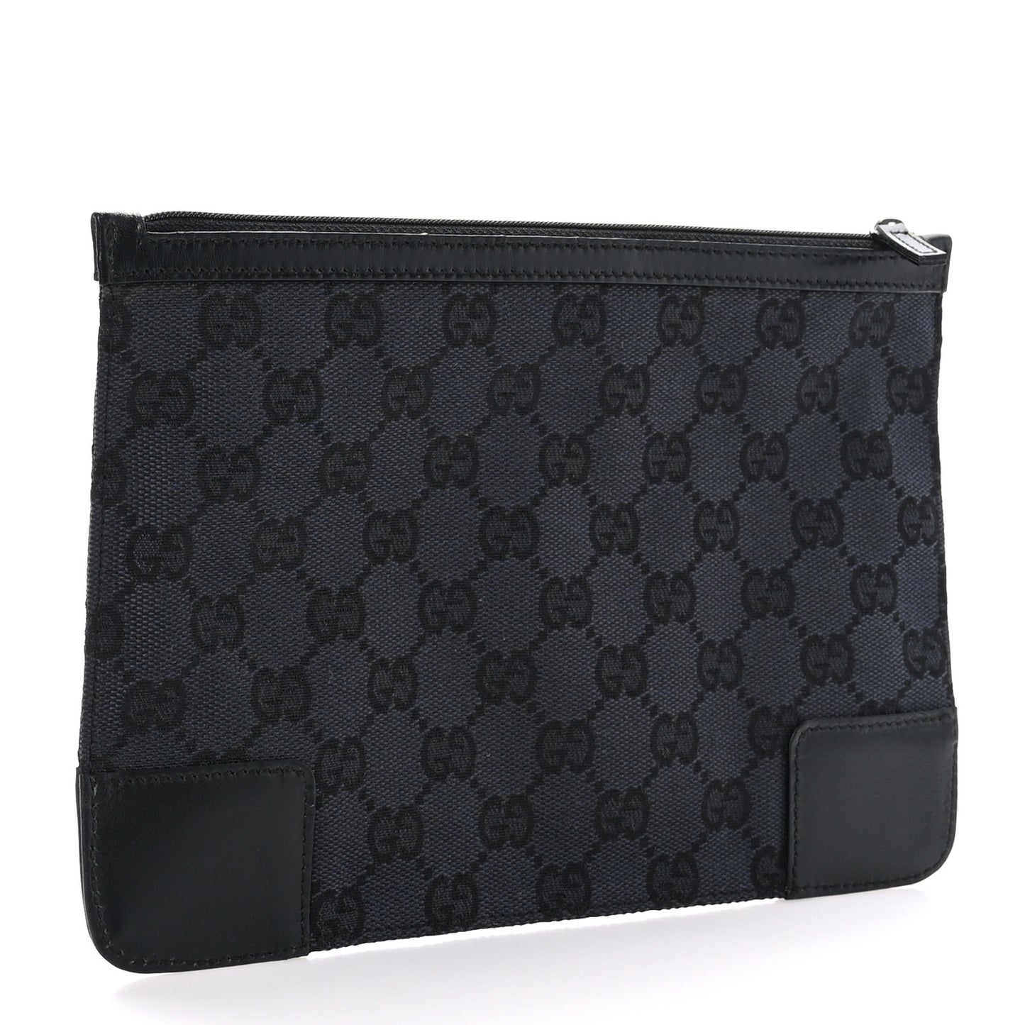Monogram Zip Pouch Black