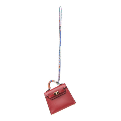 Hermes Tadelakt Mini Kelly Twilly Bag Charm Rouge Vif 1 of 7