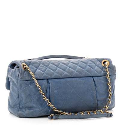 Chanel Iridescent Calfskin Large Chic Quilt Flap Dark Blue 3 of 11