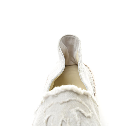 Chanel Linen CC Espadrilles 41 Beige Black 10 of 11