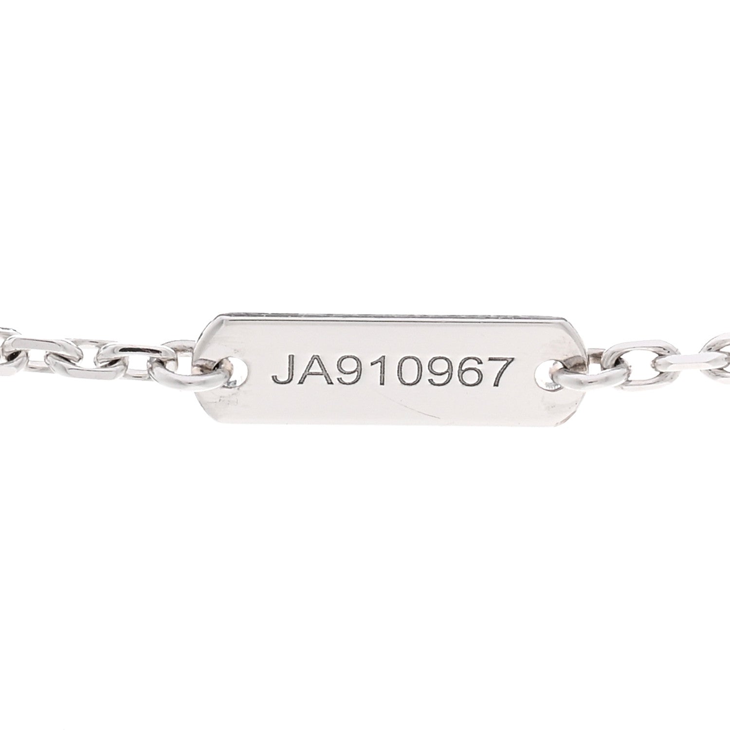 Van Cleef & Arpels 18K White Gold Mother Of Pearl Vintage Alhambra Pendant Necklace 5 of 5